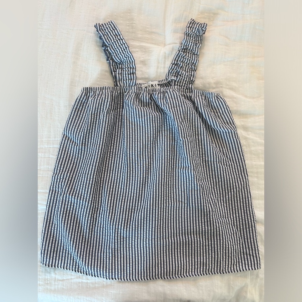 Kikit Navy and White Striped Tank Top